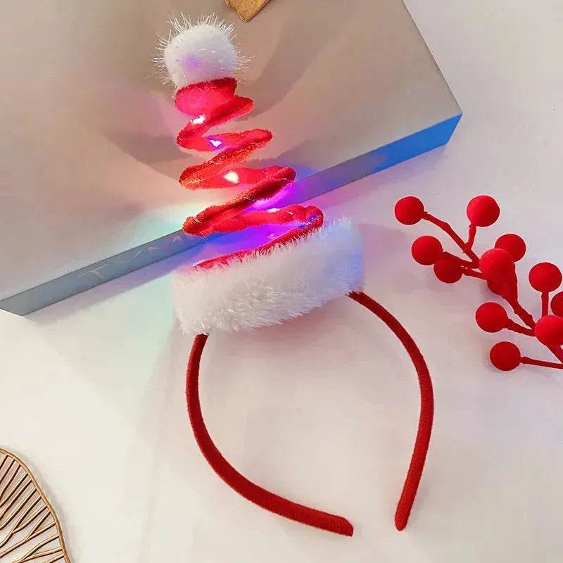 Christmas With Light Headband Snowflake Women's - Velora