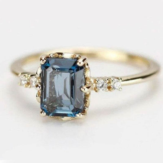 Micro-inlaid Crystal Zircon Ring Sweet French Style - Velora