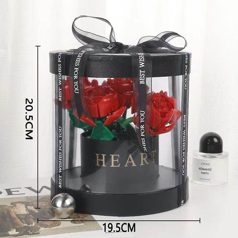 Building Blocks Rose Bouquet Flower Pot - Velora