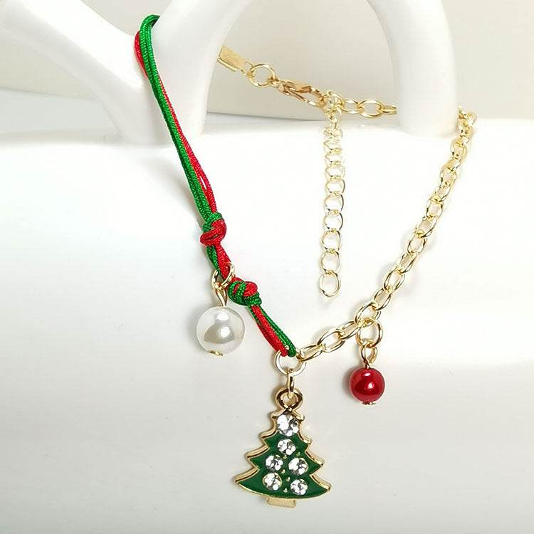 New Christmas Snowman Santa Claus Tree Snowflake Elk Bracelet Christmas Gift Charm Bracelet Chain Pendant For Women New Year Fashion Gift - Velora