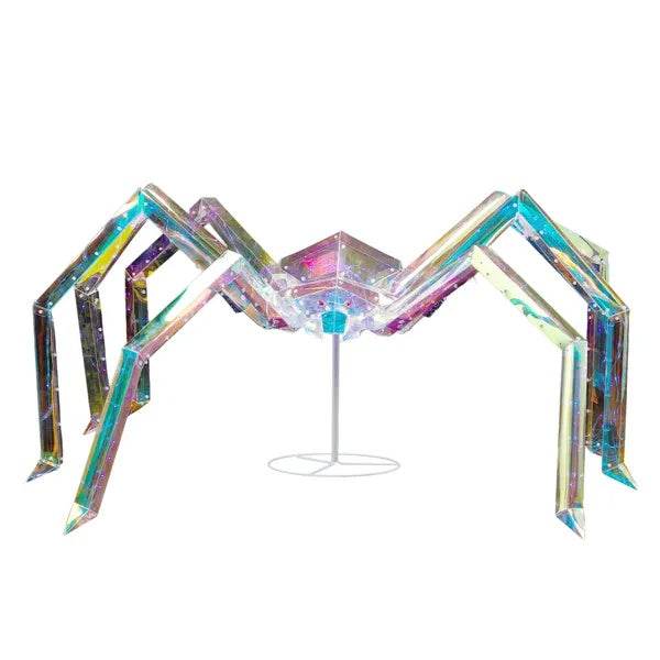 3FT Halloween Decorations Light Up Spider, Outdoor Halloween Decor Lighted Iridescent Spider - Velora
