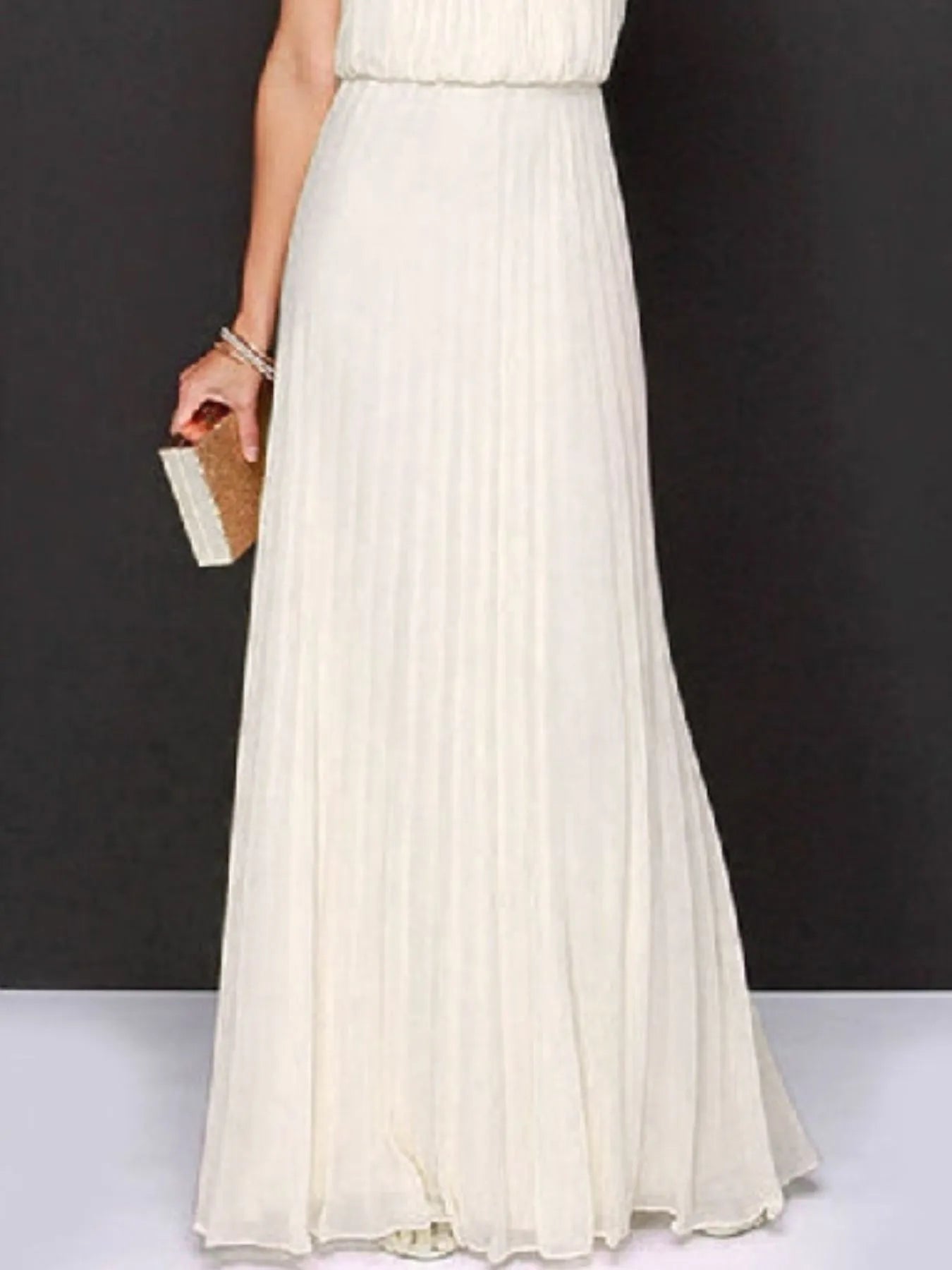 Pleated Sleeveless Maxi Tank Dress - Velora