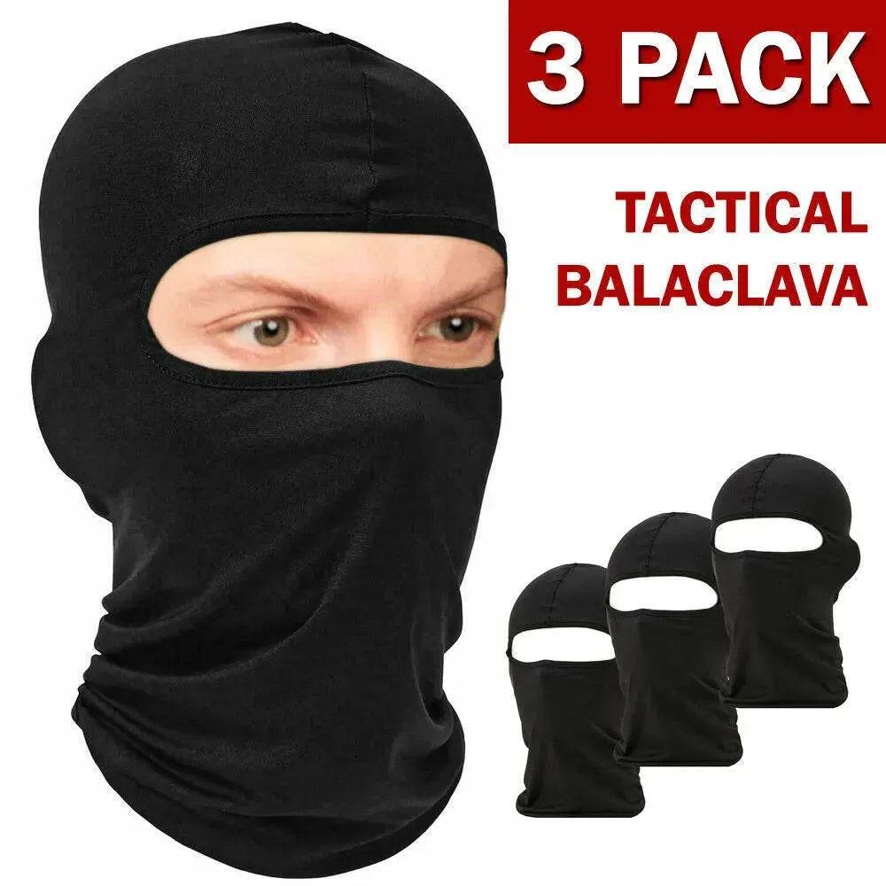 3 Pack Tactical Balaclava Thin Full Face Mask Lightweight Motorcycle Warmer Ski - Velora