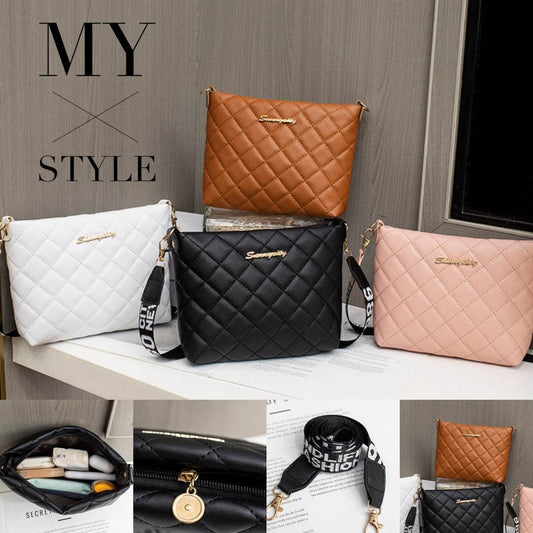 Small Messenger Bag For Women Trend Lingge Embroidery Female Shoulder Bags Fashion Chain Ladies Crossbody Purse - Velora