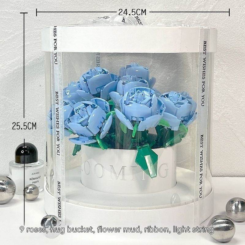 Building Blocks Rose Bouquet Flower Pot - Velora