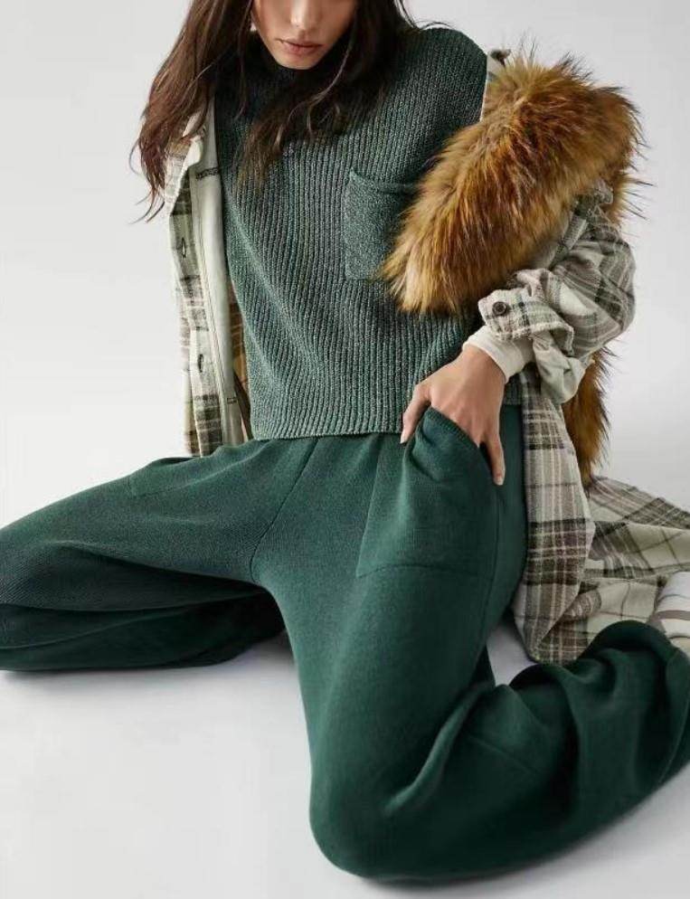 Women's Casual Two Piece Outfits With Pockets Summer Sleeveless Top And Loose Pants Fashion Tracksuit Lounge Sets - Velora