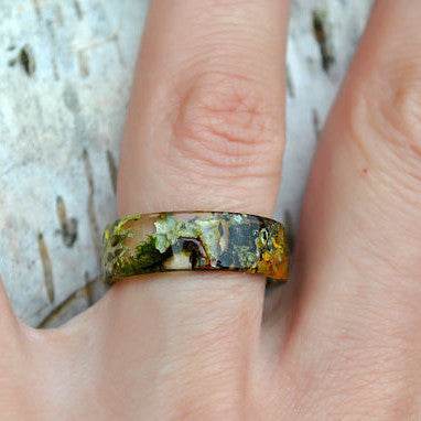 Time Resin Faceted Handmade Personality Ring - Velora