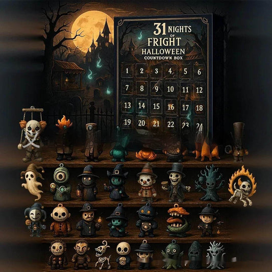 31 Night Scare Halloween Countdown Box With Doll Advent Countdown Blind Box - Velora