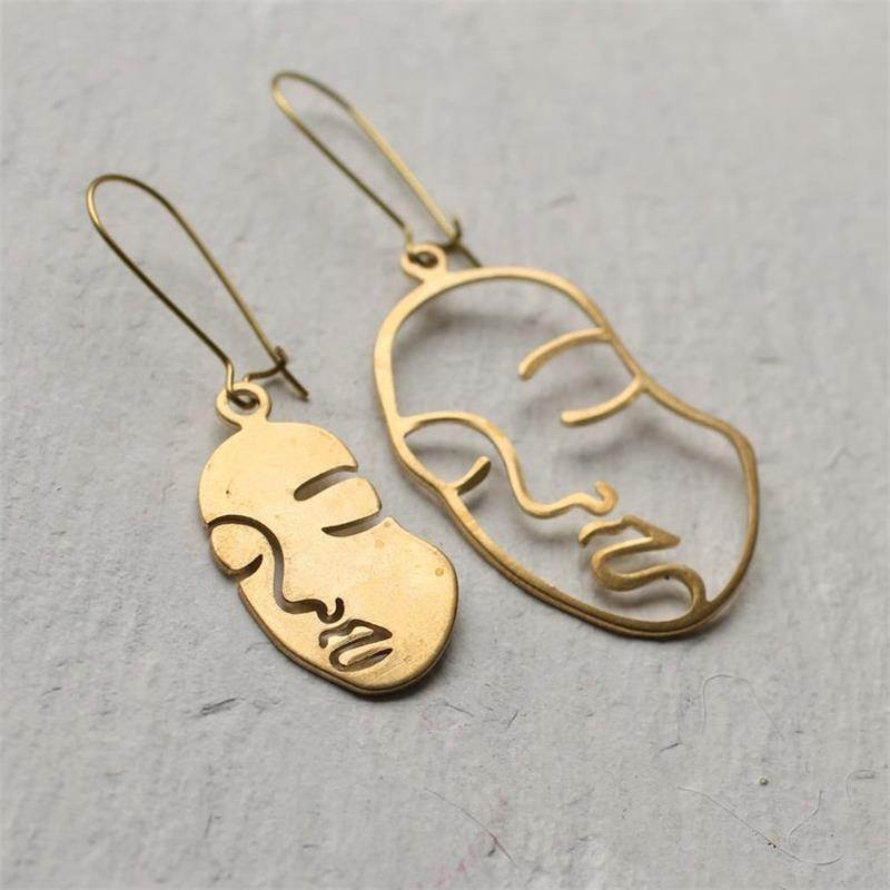 Personality Couple Earrings Fashion Alloy Jewelry - Velora