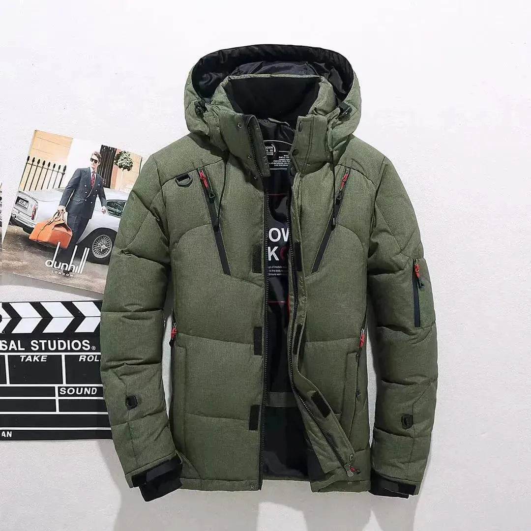 Outdoor Leisure Winter Thickened Hooded Men's Winter Puffer Coat - Velora