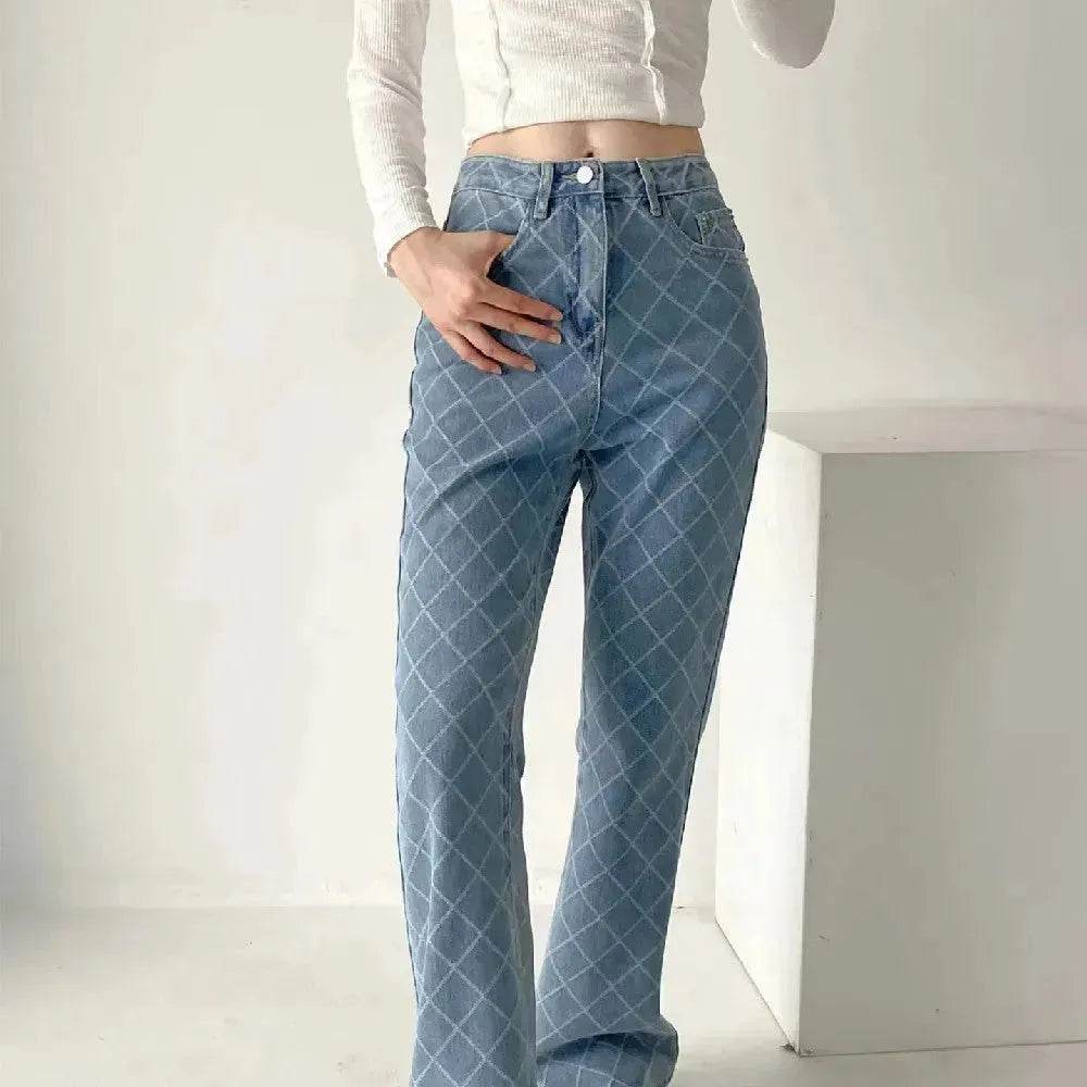 Retro Fashion Denim Boot-cut Pants Women Jeans Pants for Ladies - Velora