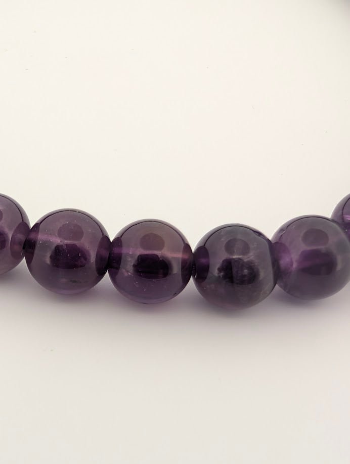 Deep Purple Amethyst Bracelet — 6mm & 8mm Beads