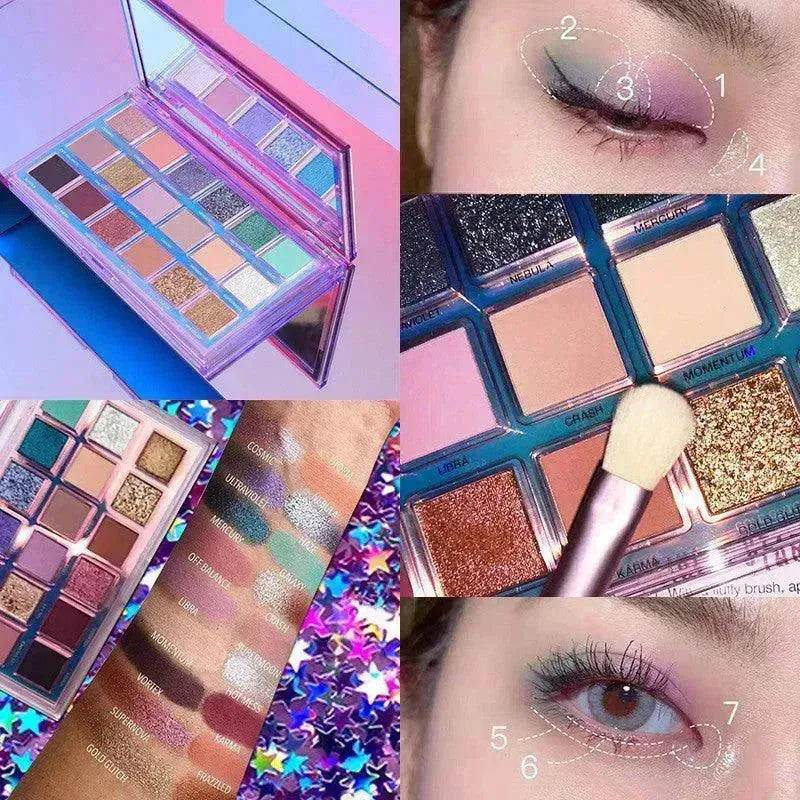 Desert Eyeshadow Palette Crystal Texture Matte Pearl Powder Delicate Eye Shadow - Velora