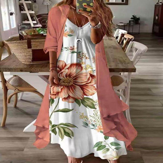 Women's Printed Holiday Sling Maxi Dress India - Velora