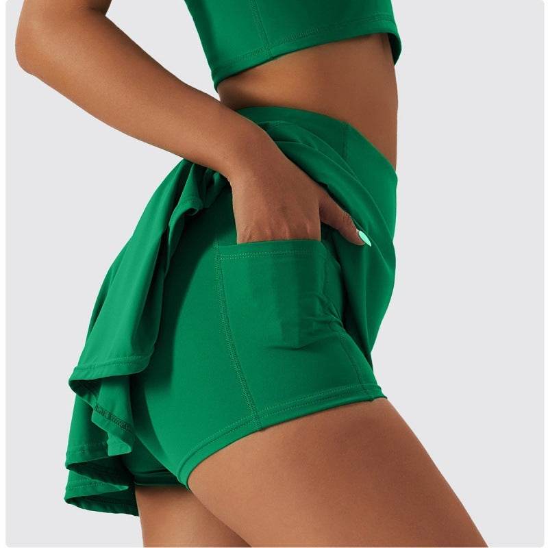 2pcs Tennis Skirt set Sports Skort Workout Exercise Outfit - Velora