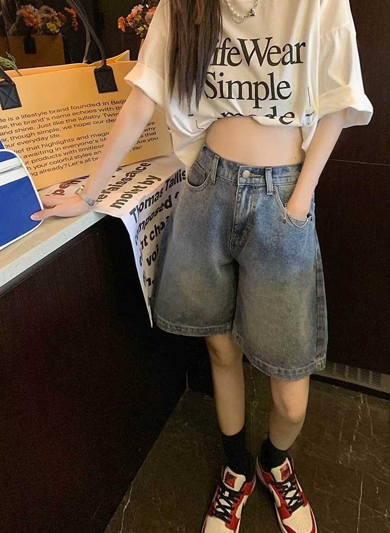 Retro Unisex Denim Jeans Short - Velora