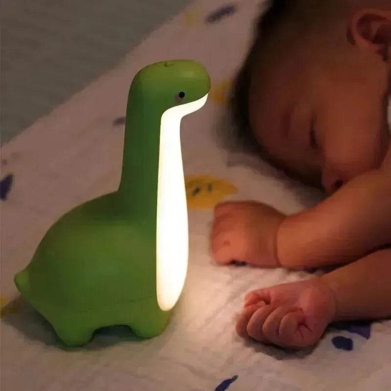 Dinosaur Night Light Cute Children's Night Light Eye Protection Bedside Timing Lamp USB Charging Room Decoration Children's Gift - Velora