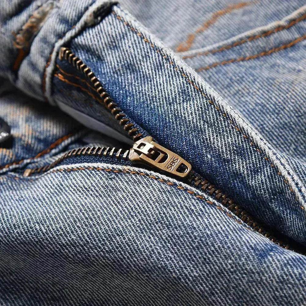 Dirty Ripped Jeans With Waste Soil