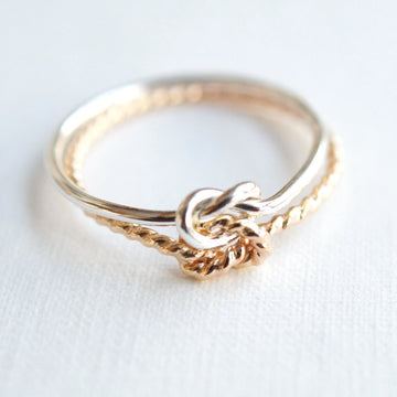 Double Knot Ring Mixed Metal