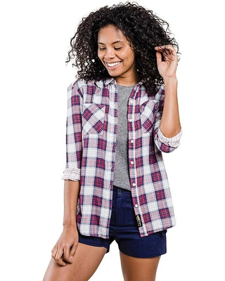 United By Blue Womens Stargrass Relaxed Plaid Shirts - Velora