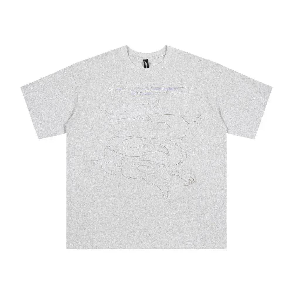Dragon Paste Cloth Embroidery Short Sleeve - Velora