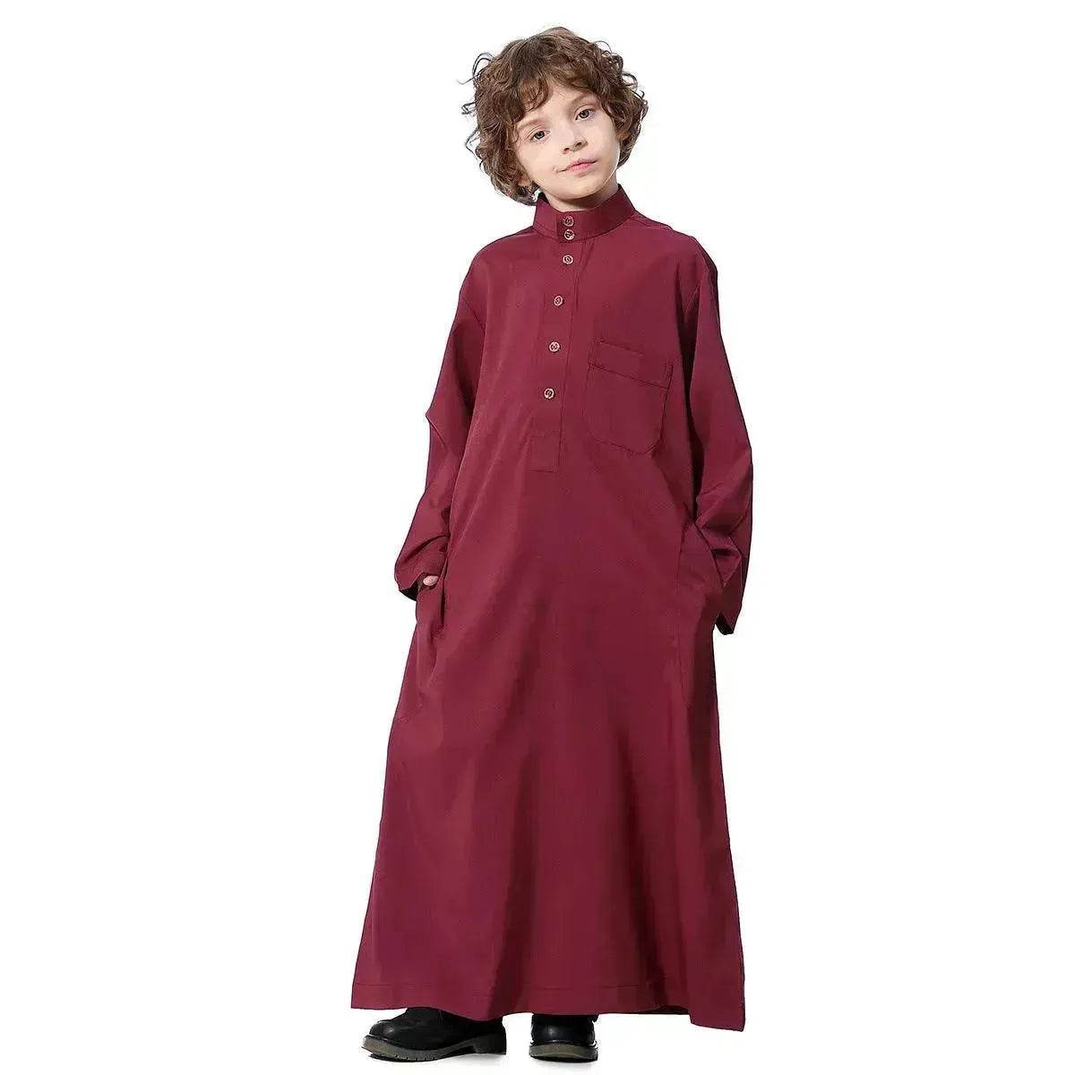 Fashionable and Elegant Dubai Middle Eastern Arab ArabBoys Kaftan Jalabiya Festival Dress Ramadan Moroccan Jalabiya - Velora