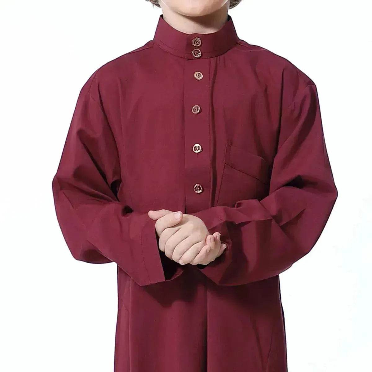 Fashionable and Elegant Dubai Middle Eastern Arab ArabBoys Kaftan Jalabiya Festival Dress Ramadan Moroccan Jalabiya - Velora