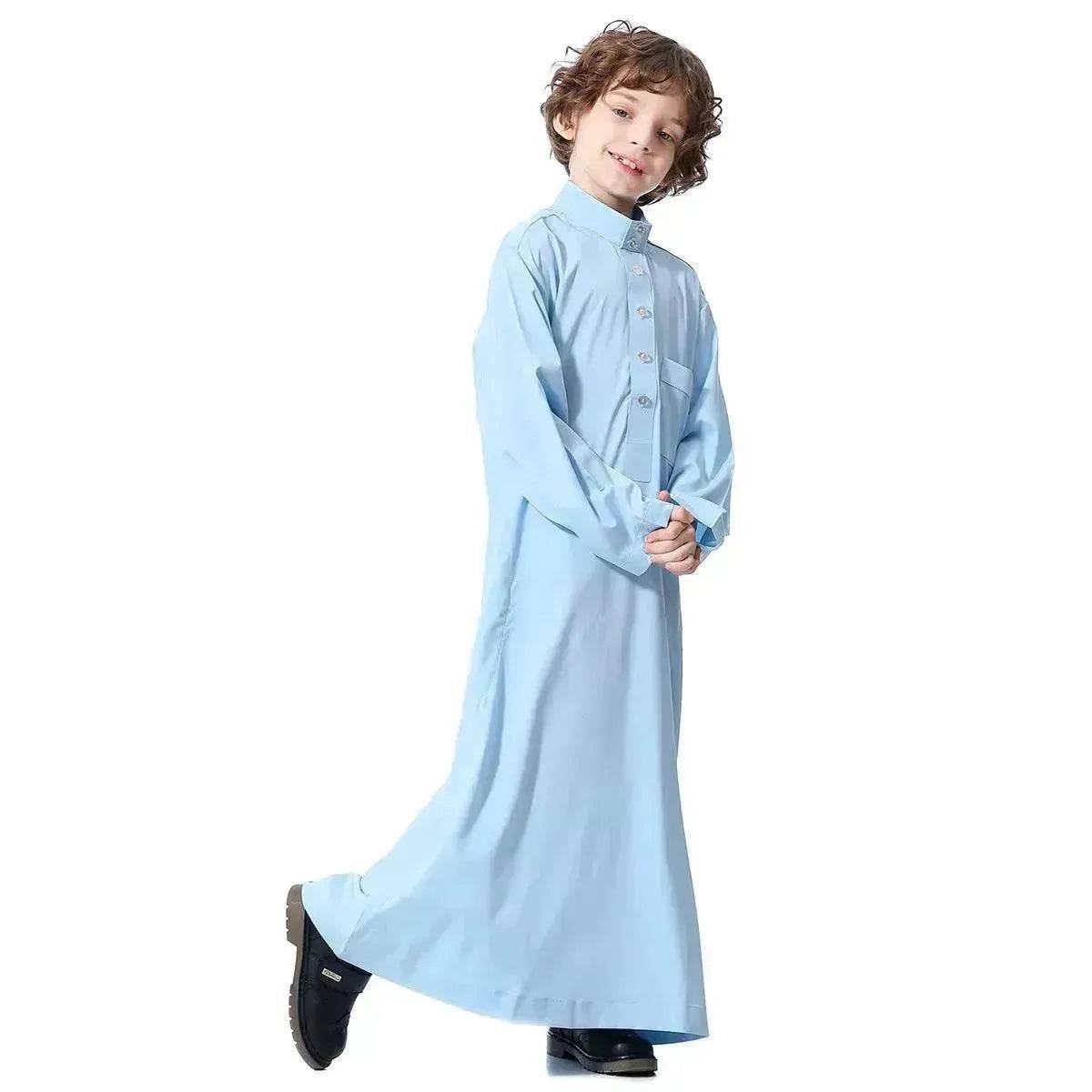 Fashionable and Elegant Dubai Middle Eastern Arab ArabBoys Kaftan Jalabiya Festival Dress Ramadan Moroccan Jalabiya - Velora