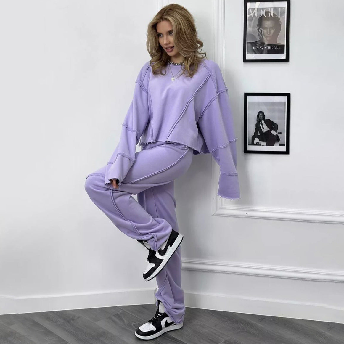 Design Curling Sweater Suit Street Simplicity