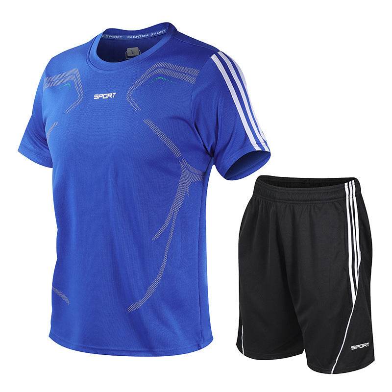 Men's Sets Summer Sportswear T-Shirts And Shorts Track Suit Big Size M To 5XL Reach For Weight 105kg - Velora