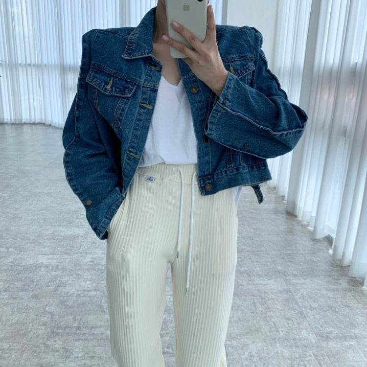 Design Loose Denim Jacket For Women - Velora