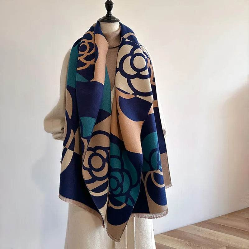 Cashmere Dual-use Warm Winter Vintage Scarf Women - Velora