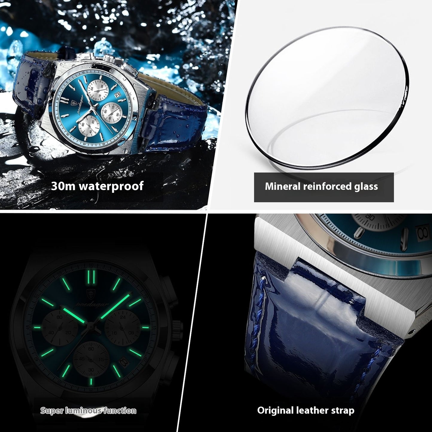 New Multi-functional Men's Watch Belt Ultra-thin Quartz Watch