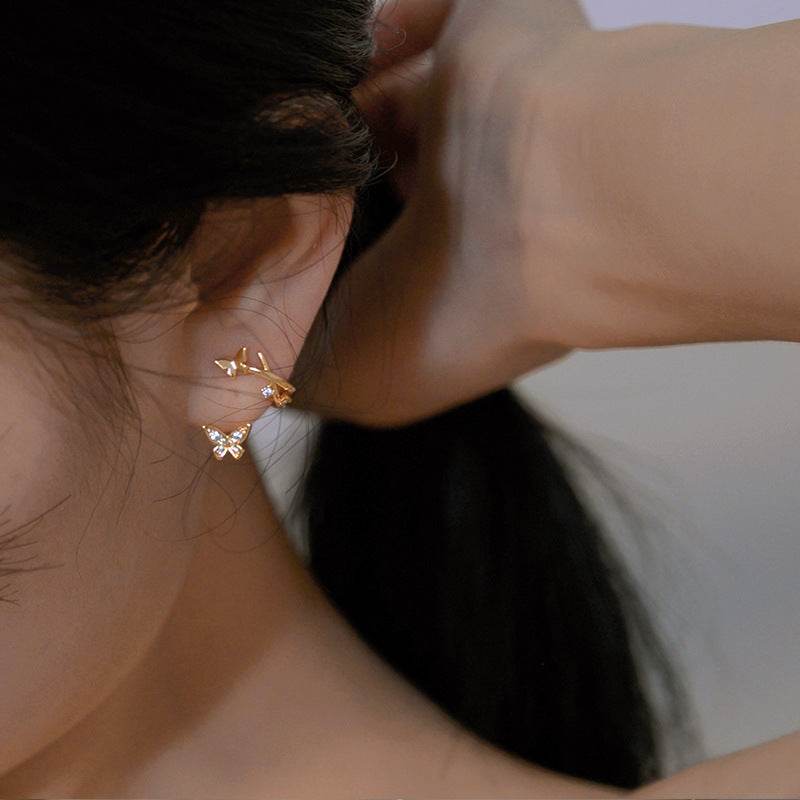 Female Cute Butterfly Earrings Jewelry - Velora