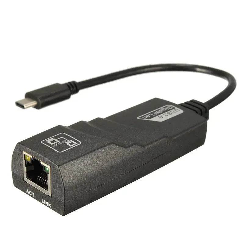 NIC Adapter Cable Type-C To RJ45 Gigabit Network Card To USB 3.1 Port - Velora