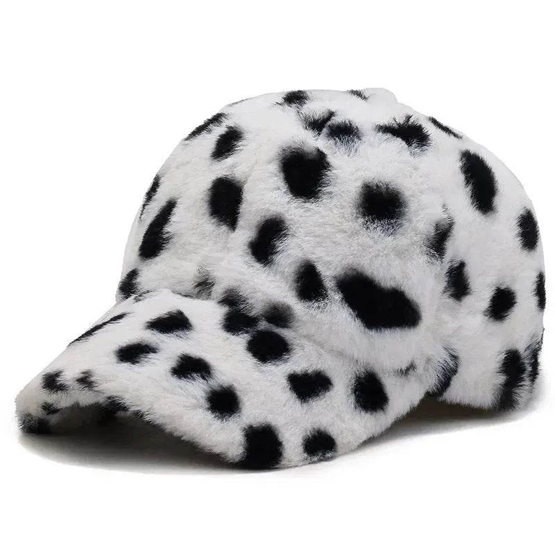 Fashion Leopard Fleece Baseball All-matching Peaked Cap - Velora