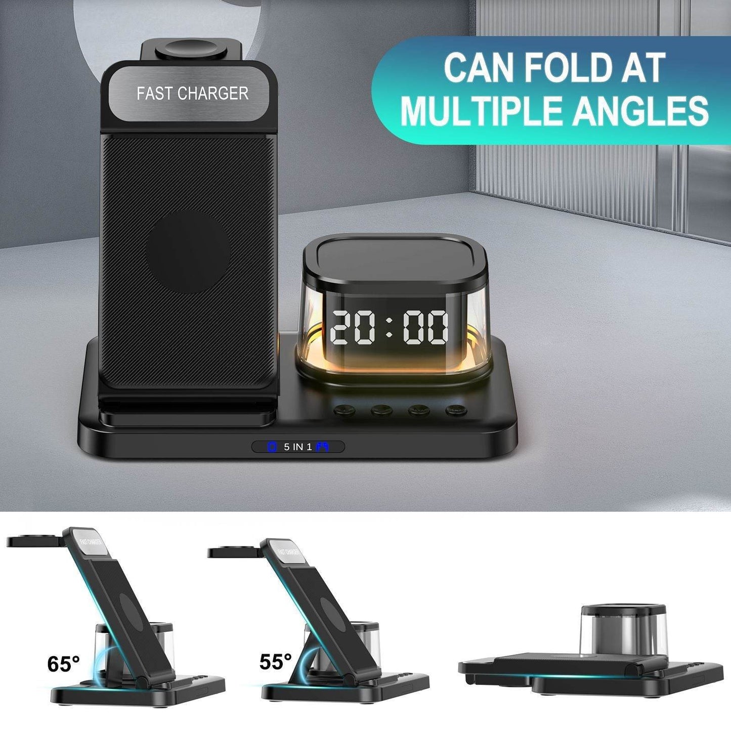 Creative Fast Wireless Charger Three-in-one Folding Bracket - Velora