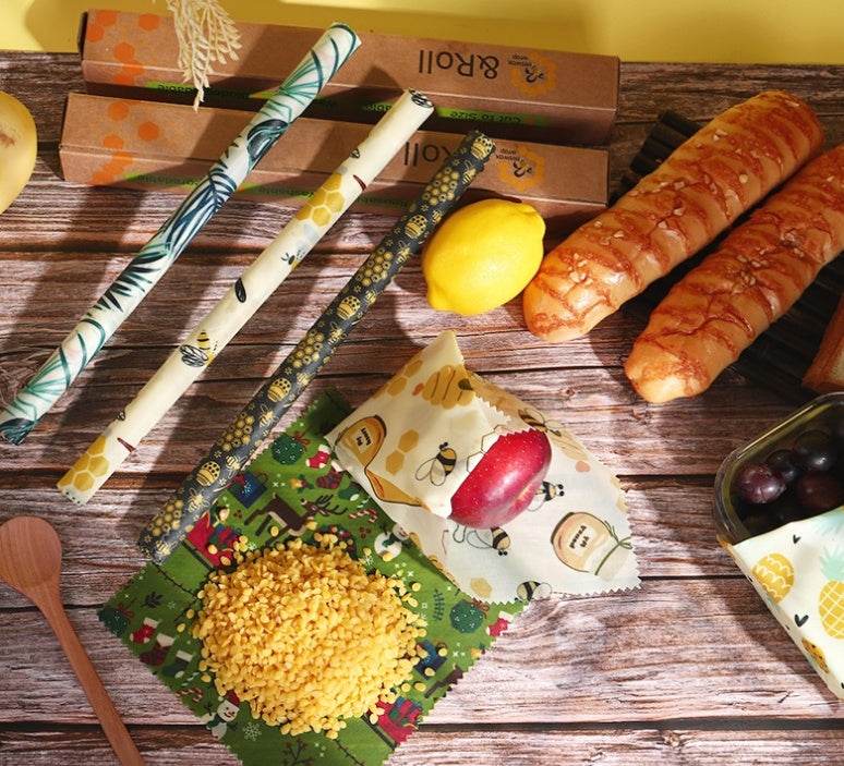 Grade Custom Size Pattern Reusable Eco friendly Food Beewax wrap - Velora
