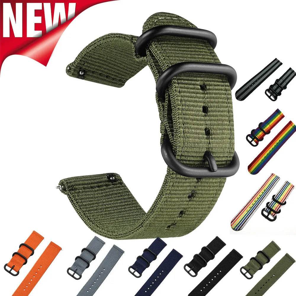 Suitable For Quick Release Watchband Gear S3 S2 Thickened Nylon Canvas Watch Strap - Velora