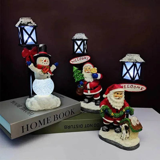 Christmas Gifts Resin Christmas Snowman Night Light Decoration Christmas Gifts Crafts - Velora