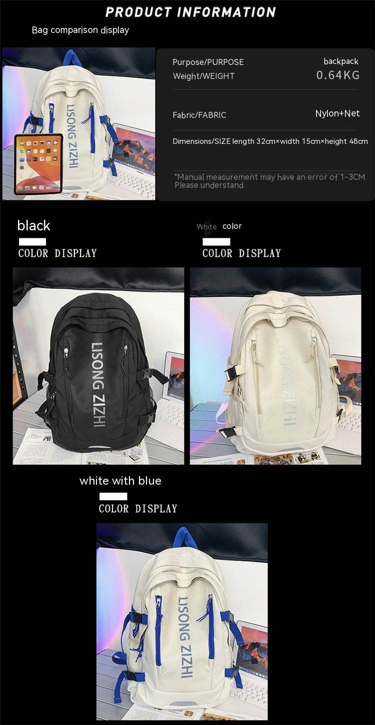 Simple Large Capacity Waterproof High School Backpack for Teens - Velora