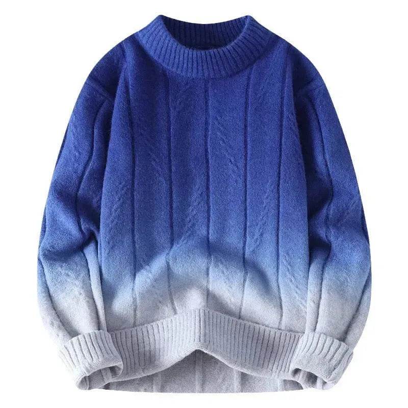 Fall Winter Gradient High-grade woolen Pullover Sweater for Men - Velora