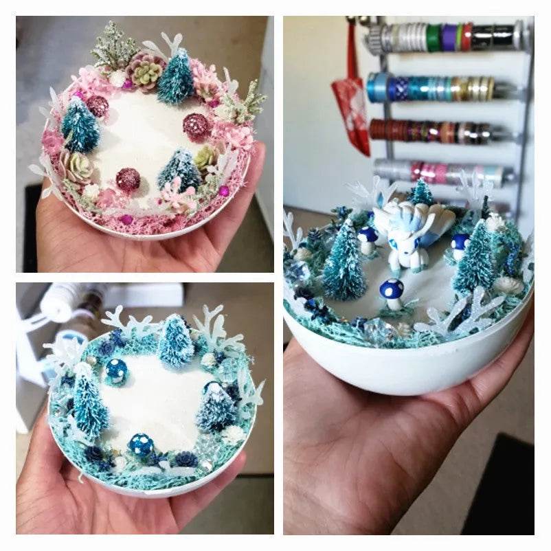 Blue Gold Silver And Red Mini Christmas Tree Ornaments - Velora