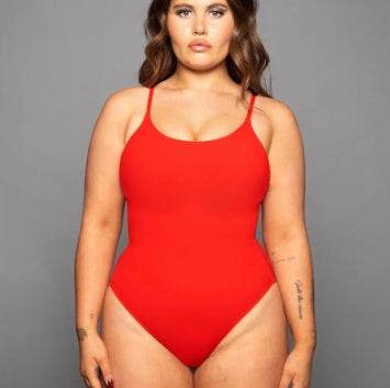 Summer Bikini Backless String Large Size Sexy Solid Color Triangle One-piece Swimsuit Womens Clothing - Velora