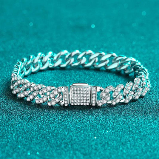 Cuban Link Chain Moissanite Bracelet - Velora