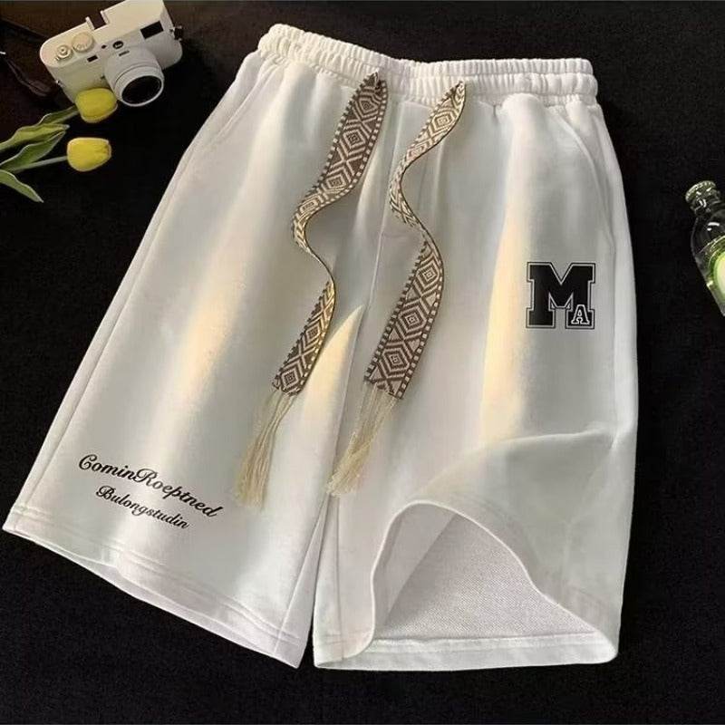 American High Street Fashionable Large Trunks Loose Sports And Leisure Middle Pants - Velora