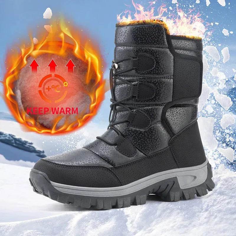 Winter Men And Women Fleece-lined Warm Snow Boots - Velora