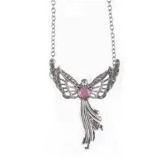Diamond Modern Angel Pendant Necklace for Women - Velora