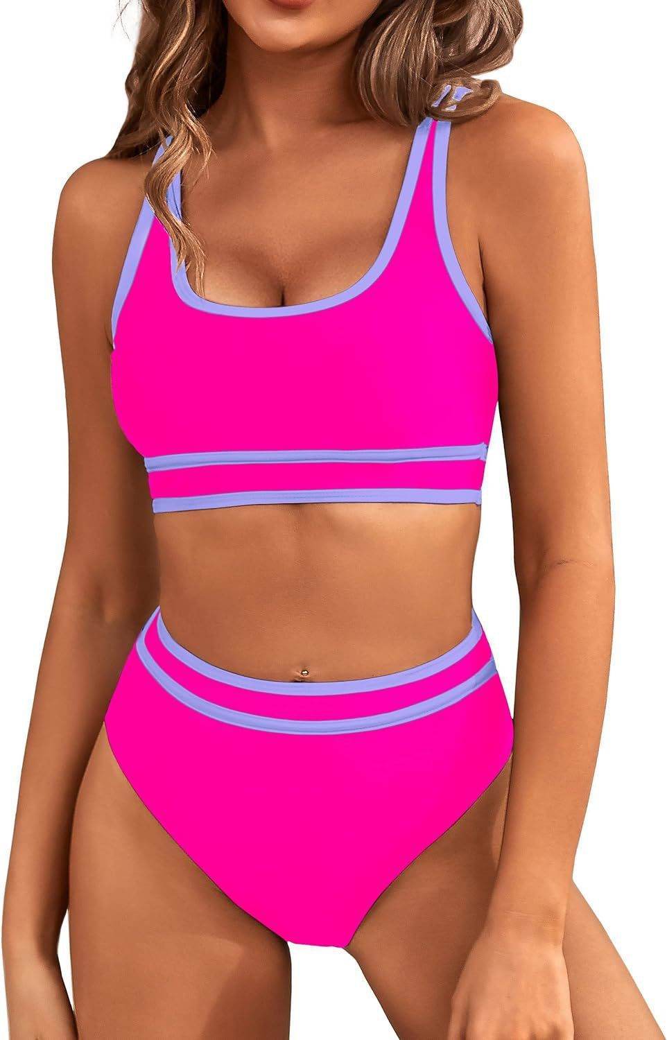 Bikini Tight-fitting Solid Color Swimsuit For Women - Velora