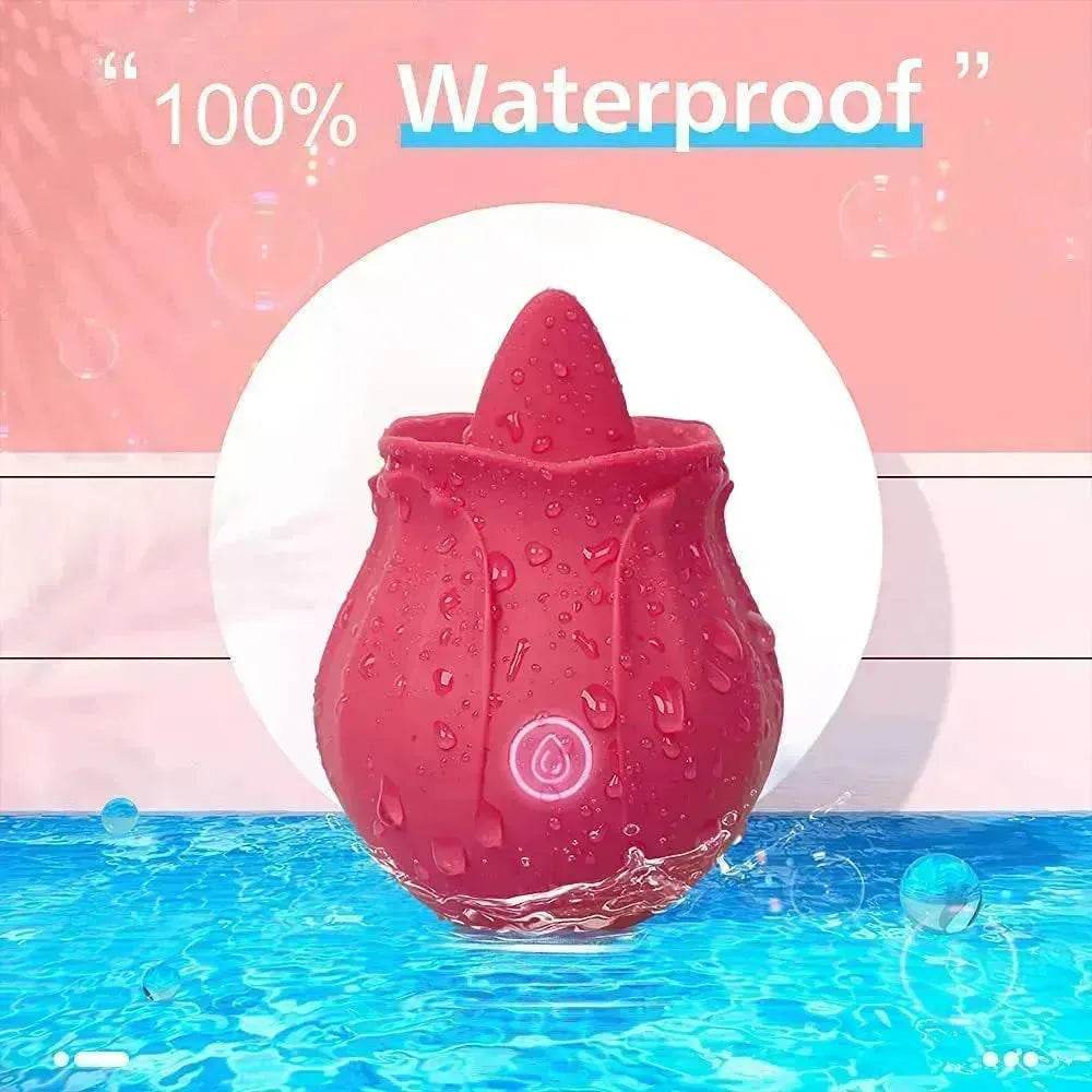 Rechargeable Rose Toy With Tongue Licking Best Clitoral Stimulator for Women - Velora